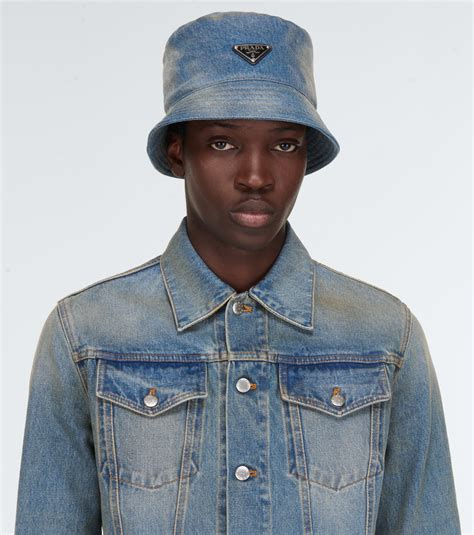 prada buckrt hat|prada denim bucket hat.